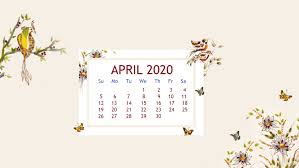 April 2020 Desktop Screensaver In 2020 Calendar Wallpaper Desktop Calendar Printable Calendar Template