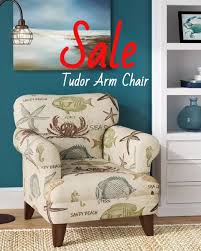 Coastal Upholstered Tudor Accent Chair Accent Chairs For Living Room Chair Upholstered Chairs