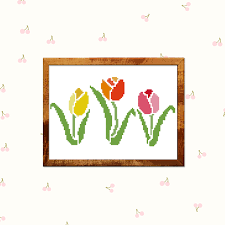 Maybe you would like to learn more about one of these? 3 Tulips Cross Stitch Pattern Studio Koekoek