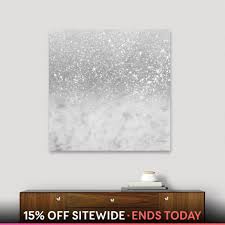 Enjoy free shipping & browse our great selection of wall art & coverings, metal wall art, all wall art and more! White Marble Silver Ombre Glitter Glam 1 Shiny Gem Decor Canvas Print By Anita S Bella S Art Numbered Edition From 59 Curioos In 2020 Glitter Wall Art Ombre Wall Art Glam Bedroom Decor
