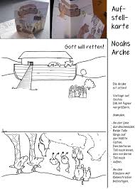 Noahs Arche Sintflut Aufstellkarte Basteln Zur Geschichte Bibelgeschichten Basteln Bibel Fur Kinder Bibel Geschichten