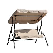 Transform any outdoor space into your own personal oasis, with beautiful new patio furniture from costco. Sunjoy Clio Porch Swing Chair For Patio Outdoor Bench Swing Set Beige Accuweather Shop