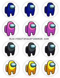 Among us characters are crewmembers who are in a spaceship. Free Printable Among Us Cupcake Toppers In 2021 Birthday Cake Topper Printable Cupcake Toppers Printable Printable Cupcake Toppers Birthday