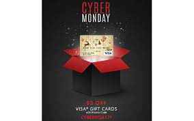 Get two $10 bonus cards when you buy $50 in gift cards on cyber monday. 2017 Cyber Monday Deal On Visa Gift Cards Giftcards Com