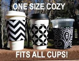 Hot Or Iced Fabric Coffee Cozy Cup Holder Coffee Sleeve Can Koosie Mason Jar Cozy Fountains Of Color Flat Shipping Coffee Cup Sleeves Coffee Sleeve Coffee Cozy