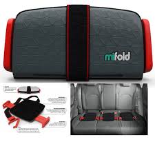 Mifold Booster And Grab Go Car Seat Slate Grey Portable New Compact Designer Mifold Car Seats Slate Grey Design