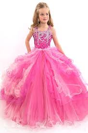 Wishesbridal Crystal Straps Tulle Fuchsia Ball Gown Girls Pageant Dress B3ra0007 Mit Bildern Ballkleider Madchen Abendkleider Fur Madchen Kleider Fur Kleine Madchen