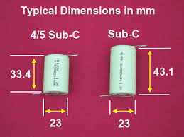 Sub C Cell Size Dimensions Details Info Type