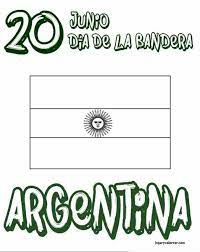 Dibujo para que colorees a un niño que recien despierta y esta levantándose de la cama en su habitación. Colorear Dia De La Bandera Argentina Jugar Y Colorear