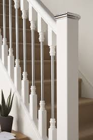 Metal balusters from scotia stairs, offer quality, beauty and popular designs for your renovation. Contemporary Wood Banisters Axxys Solo White Primed With Chrome Click Here To Purchase Stairs Design Staircase Design Staircase Metal