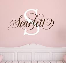 Baby Name Wall Decal Nursery Wall Decor Baby Monogram Nursery Decor Personalized Name Decal Name Wall Decals Nursery Wall Decals Nursery Decals Girl