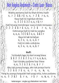 Cinta luar biasa lirik lirik. Not Angka Lagu Andmesh Cinta Luar Biasa