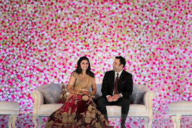 Shopzters 40 Ways To Decorate Your Wedding With Flower Wall In 2020 Indian Wedding Decorations Receptions Wedding Reception Photography Wedding Reception Decorations