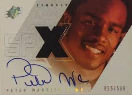 Peter Warrick 2000 SPx #161 Base /1350 Price Guide