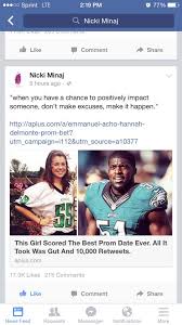 Emmanuel acho surprises hannah delmonte with an eagles jersey ahead of their trip to prom. Emmanuel Acho On Twitter Appreciate The Love Nickiminaj Http T Co Vrnie4imoi