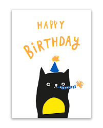 Search, discover and share your favorite cat birthday gifs. Happy Birthday Cat Birthday Card Oliver Bonas Us