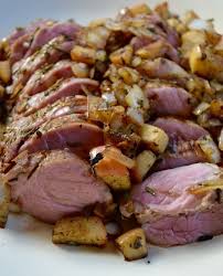 Pork Tenderloin With Rosemary Garlic Maple Glaze Apple Onion Hash Sous Vide Recipes Pork Tenderloin Recipes Pork Tenderloin Sous Vide