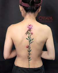Original Female Tattoos Flower Spine Tattoos Tattoos Spine Tattoos For Women