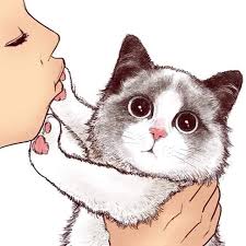 pin de heebum en gatitos gatos bonitos ilustraciones de gato pinturas de gato