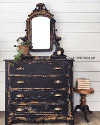 Shackteau Interiors Milk Paint Black Beach In 2020 Black Painted Furniture Painted Furniture Chic Furniture