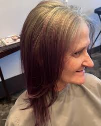 She wanted her natural gray faded into purple • • • #spokanehairstylist  #spokanehair #spokanedoesntsuck #spokanecolorspecialist #balayage  #purplehair