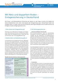 Hin­ter dem fonds steht na­he­zu die ge­sam­te pri­va­te kre­dit­wirt­schaft in deutsch­land. Mit Netz Und Doppeltem Boden Einlagensicherung In Deutschland