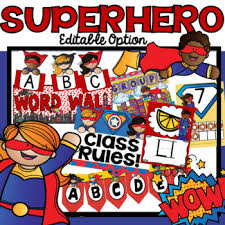 It features recognizable super hero costumes such as superman, batman and. Superhero Classroom Theme Decor By The Joyful Journey Tpt