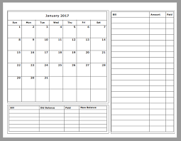 Grace Christian Homeschool Free 2017 Budget Calendars Budget Calendar Bill Calendar Budgeting