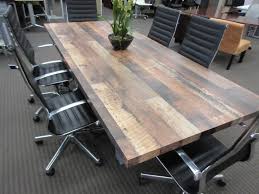 Love This Conference Table That Looks Like Reclaimed Wood But It Is Really Laminate Laminate Is So Easy To Cle Conference Table Table Conference Room Tables