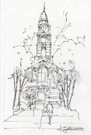 ペン彩画 習作 清友典一 quick pen sketch urban sketching sketchbook inspiration line drawing