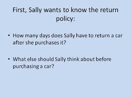 It is also usually a complex transaction involving a contract, financing, and a warranty. Sally Buys A Car Lesson 2 Auto Repairs And Services Ppt Download