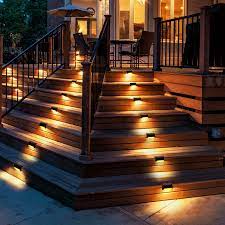 Boundery Says The Solar Stair Light Is A Wireless Solar Powered Light You Can Install On Any Staircase Ra Solar Deck Lights Solar Step Lights Led Stair Lights