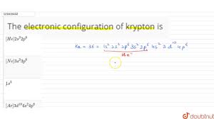 Refer to the following phase diagram (not to scale!) for krypton: The Electronic Configuration Of Krypton Is Youtube