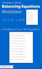 Balancing Equations Worksheet Chemistry Classroom Teaching Chemistry Science Lessons