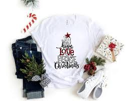 Buffalo Plaid Christmas Shirt Womens Christmas Shirt Joy Hope Love Peace Christmas Christmas Christmas Shirts Womens Christmas Shirts Cute Christmas Shirts