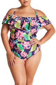 La Blanca Swimwear Bora Ruffle Mio One Piece Plus Size Nordstrom Rack