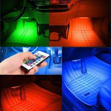 Rgb Led Wireless Remote Control Neon Interior Light Lamp Strip Lights Car Decor Strip Lighting Rgb Led Strip Lights Interior Lighting