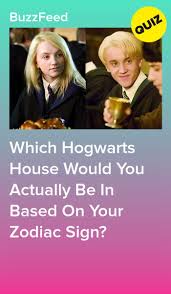 Which Hogwarts House Would You Actually Be In Based On Your Zodiac Sign Which Hogwarts House Hogwarts Hogwarts Houses