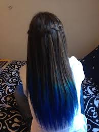 I tied the pieces i wanted dyed with a hair tie. Pin By Tamara Perlic On Hair Blue Ombre Hair Hair Dye Tips Hair Styles