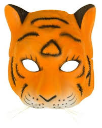 Tiger Gesichtsmaske Tiermaske Fur Fasching Horror Shop Com In 2020 Tiermasken Masken Lowe Maske