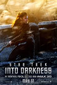 Zoe saldana did most of her shooting for star trek beyond last summer. New Star Trek Into Darkness Poster Zoe Saldana Is Under Fire
