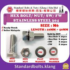 Hexagon bolt & nut, allen cap screw, counter sunk screw, allen set screw, plow bolt, track shoe bolt, central bolt, stud, lock nut, high nut, custle nut, square nut, spring washer, flat washer, bando belts malaysia. Standard Bolts Nuts Klang S B Online Shop Shopee Malaysia