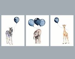 Nursery Wall Art Boy Nursery Decor Baby Animal Prints Baby In 2020 Elephant Wall Art Nursery Baby Wall Decor Boy Baby Animal Prints