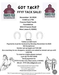 Wow!!! All 49 tables for the tack swap are sold out!! Come shop Saturday,  November 16 9:00 AM