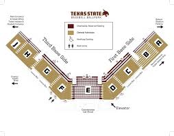 When seated looking at the field, the lowest number seat (typically seat 1) will be on. Bobcat Ballpark Texas State Athletics
