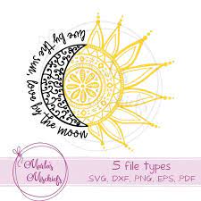 Download Live By The Sun Love By The Moon Svg And Dxf Design For Etsy Bullet Journal Ideas Pages Svg Cricut Design