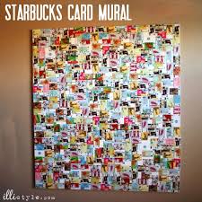 Starbucks Card Mural Illistyle Com Starbucks Crafts Starbucks Card Gift Card Craft