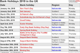 Thinking about jetting off for the next bank holiday but don't know where to start? Bank Holidays 2018 In The Uk With Printable Templates