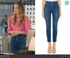 Party with her bold type costar meghann fahy and freeform. Sutton S Button Detail Jeans On The Bold Type Fashion Tv Fashion Tv Show Outfits