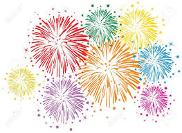 Colorful Fireworks With Stars How To Draw Fireworks Fireworks Clipart Fireworks